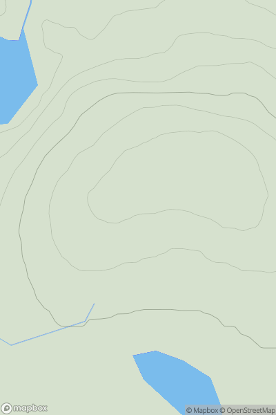 Thumbnail image for Cnoc na Moine [Tongue to Wick and Helmsdale] [NC627525] showing contour plot for surrounding peak